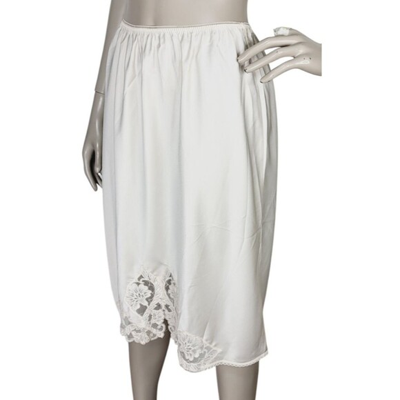 Vintage 60s Wacoal Blush Lace Half Skirt Slip Size Large - Picture 4 of 7
